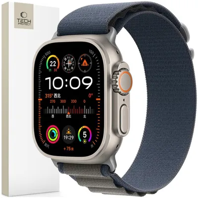 Obrázek produktu pro Tech-Protect 5906302302314, Pásek na hodinky, Apple, Apple Watch 4 / 5 / 6 / 7 / 8 / 9 / SE / Ultra 1 / 2 (42/44/45/49 mm), Nylon, 60 mm, 20 mm