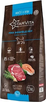 Produktbild von Starvita Trockenfutter Erwachsener Hund Rind/Fisch 12kg