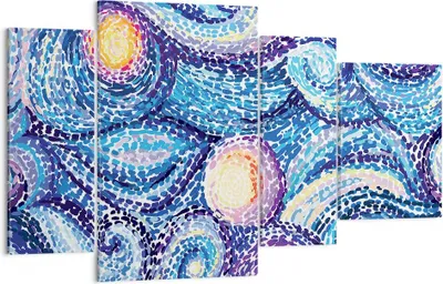 Produktbild von Bild auf Leinwand - Leinwandbild - Abstraktion modern - 120x70cm - Wand Bild - Wanddeko - Leinwanddruck - Bilder - Kunstdruck - Wanddekoration - Leinwand bilder - Wandkunst - DL120x70-3935