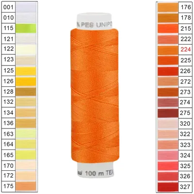 10 x 100m / 1 Spule Unipoly 120 TEX14x2 Polyester dunkelorange