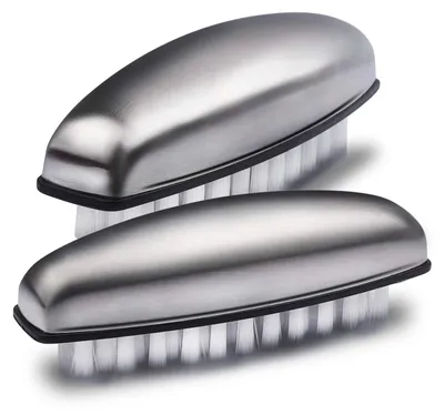 Produktbild von 2X Handwaschbürste, Nagelbürste Edelstahl, Handbürste Nagelbürste, Entfernt Gerüche, Nagelbürste für Heimwerker, Handwäsche, im Bad, Küche zur Reinigung, Handbürste Kinder, Gemüsebürste
