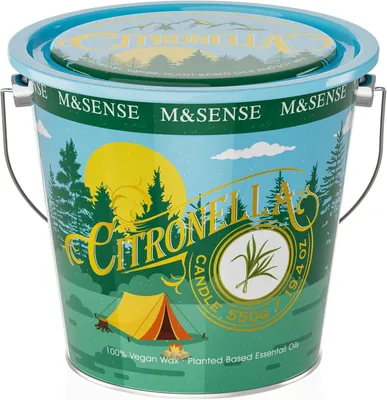 Produktbild von Duftkerze 110 Stunden Brenndauer, 550 g, Soja, für Garten, Zitronengrasöl