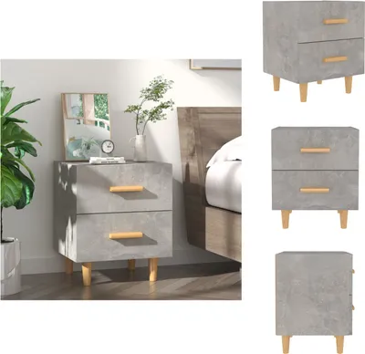 Obrázok produktu pre vidaXL Nočný stolík betón sivý 40x35x47,5 cm - Nočné stolíky