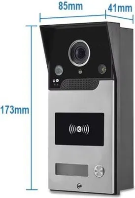 Produktbild von WiFi-Video-Türklingel mit Kamera – 1080p, Tuya Smart, RFID, Nachtsicht, IP65, Fernentriegelung