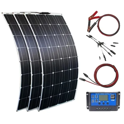 Obrázek produktu pro Přenosný solární modul, flexibilní konstrukce, monokrystalický křemík, 300w solární sada