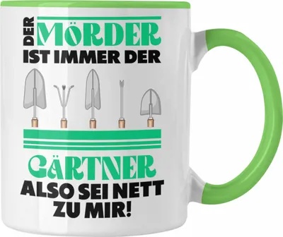 Produktbild von Trendation - Gärtner Tasse mit Spruch Garten Hobbygärtner Geschenk Lustig Gärtnerin Geschenkidee (Grün)