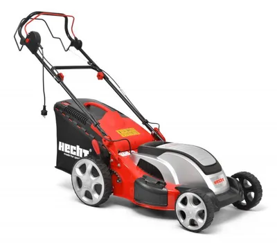Zdjęcie produktu dla Kosiarka elektryczna HECHT z napędem 1803 S | 5w1 | 46 cm szerokości koszenia | 1800 W | 60 L kosz na trawę | zestaw do mulczowania | stalowa obudowa