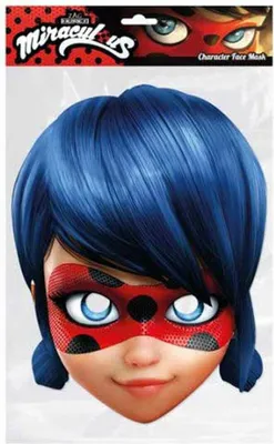 Produktbild von Rubies Card Mask - Miraculous Ladybug oder Cat Noir - Maske aus Pappe - 334812 Ladybug