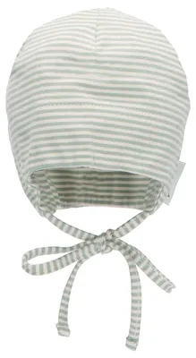 Immagine prodotto di Cappellino Sterntaler GOTS a righe, realizzato in cotone organico a maglia singola, ideale per neonati