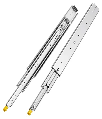 Immagine prodotto di VEVOR 1 coppia di guide per cassetti ad estrazione totale 812 mm, portata 226 kg, guide per cassetti, cuscinetti a sfera con cricchetto, guide telescopiche montate lateralmente, ideali per armadi, cassetti industriali