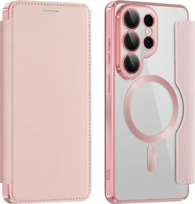 Produktbild von MagSafe Hülle für Samsung Galaxy S26 Ultra 5G Kunstleder RFID Schutz Rosa