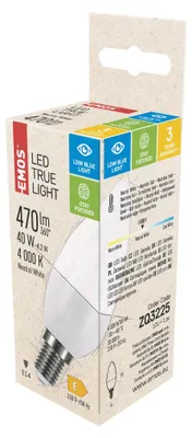 LED Lampe True Light Candle / E14 / 4,2 W (40 W) / 470 lm / Neutralweiß