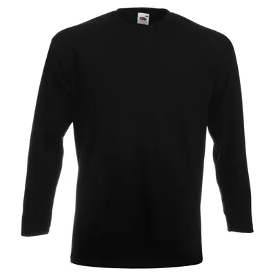 Produktbild von Fruit Of The Loom Herren Super Premium Langarm T-Shirt BC332 (S) (Schwarz)
