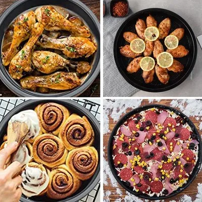 Produktbild von Famanu Pizzapfanne mit Antihaftbeschichtung - 18,1 x 18,1 x 2,3 cm