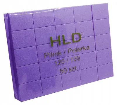 Produktbild von HLD Mini Polierblock Nagelfeile Set 50 Stück Lila 120/120