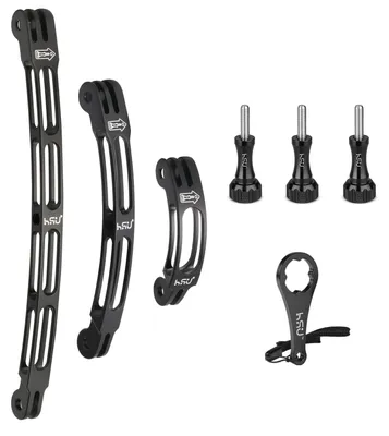 Immagine prodotto di Supporto per casco - Bracci curvi in alluminio - Nero - 3 lunghezze