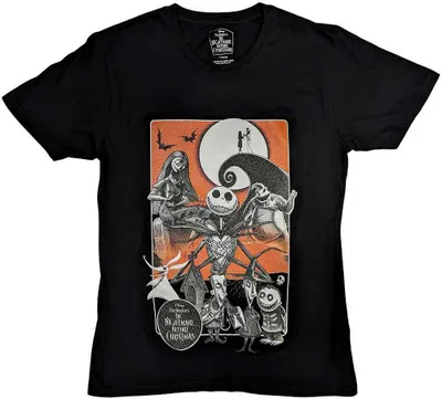 Obrázek produktu pro Noční můra před Vánoci - tričko s potiskem pro muže/dámy Uni RO9874 (XL) (černá/oranžová)