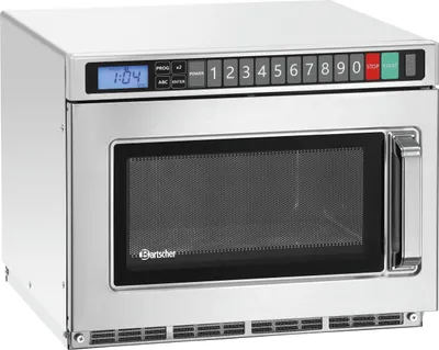 Produktbild von Bartscher Mikrowelle 18180D, 1800W, 18L, 2 Magnetrone, Edelstahl, Touch-Bedienung