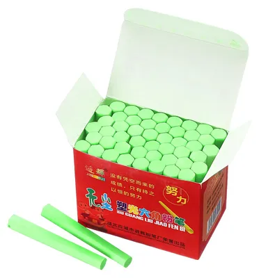 96 Stück staubfreie Kreide, bunt, für Tafel, Klassenzimmer, grün