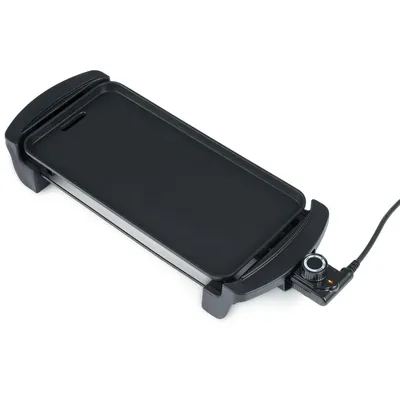 Immagine prodotto di COSTWAY, piastra grill elettrica da tavolo, 1600W, con superficie antiaderente, termostato integrato e vaschetta raccogli grassi removibile