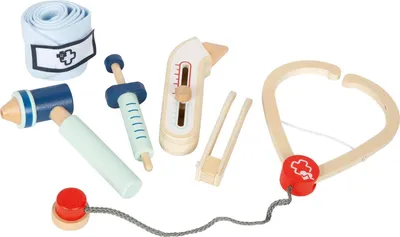 Obrázek produktu pro Lékařská sada – lékařské příslušenství – hra na doktora pro děti – realistická hračka – dřevěné provedení – bez dalších specifikací