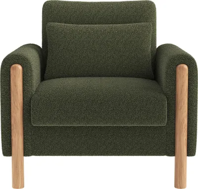 Immagine prodotto di poltrona reclinabile okwish con morbida imbottitura, comoda poltrona lounge con cuscino spesso, verde