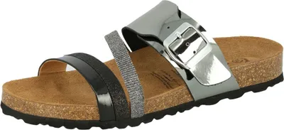 Produktbild von Pantolette Bioline Fashion Größe 40 mit Lederdecksohle, Kork-Fußbett und verstellbarer Schnalle