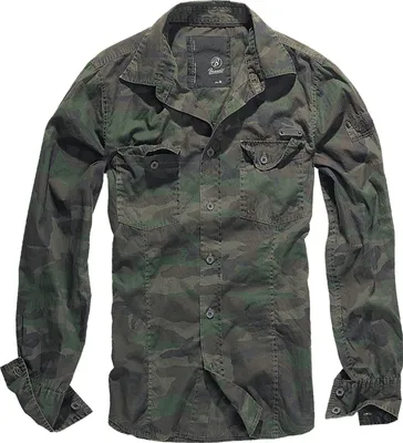 Immagine prodotto di Brandit - Camicia WORKER slim-fit camo oliva - S