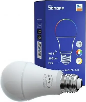 Produktbild von Sonoff B05-B-A60, Intelligentes Leuchtmittel, WLAN, Weiß, 802.11g, 802.11b, Wi-Fi 4 (802.11n), AES, WPA2, TKIP, WEP, WPA, LED