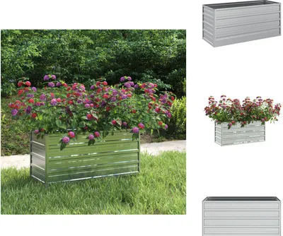 Obrázok produktu pre vidaXL Zvýšený záhradný záhon 100x40x45 cm Pozinkovaná oceľ strieborná - Kvetináče a sadenice