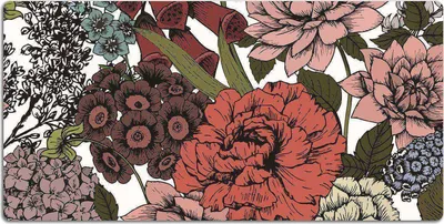 Produktbild von Schreibtischmatte Tischunterlage 90x45 cm Mauspad - Herbstblumen