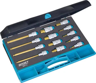 Image de Jeu d'embouts de tournevis Hazet 986/13 - Emboîtement carré creux 12,5 mm (1/2 pouce | 986/13)