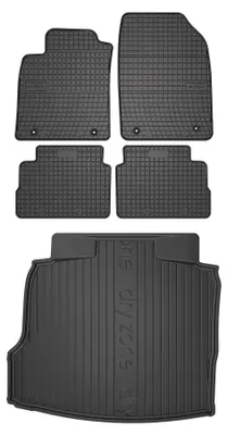 Imagen del producto de Alfombrillas de goma + bandeja de maletero para Opel Vectra C 2002-2008 (sedán) – juego de 5 piezas, , a medida – Wielganizator SolidPRO