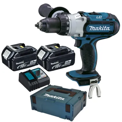 Produktbild von MAKITA Akku-Bohrschrauber 3-Gang DDF451RTJ 18 V / 5,0 Ah