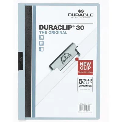 Obrázok produktu pre Durable Duraclip 30 - Hellblau - Transparent - PVC - 30 Blätter - A4 - 1 Stück(e)