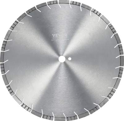 Produktbild von VEVOR Diamantsägeblatt Betonsägeblatt 45 cm 12 mm Diamantsegmentsägeblatt mit schrägen Zähnen, Mittellochdurchmesser 25,4 mm, für Beton, Zementplatten, Fliesen, Ziegel
