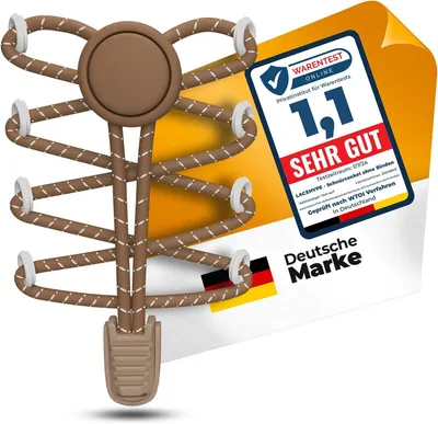 Produktbild von Elastische Schnellverschlüsse Schnürsenkel, 2 Paar, Gummi, für Schuhe