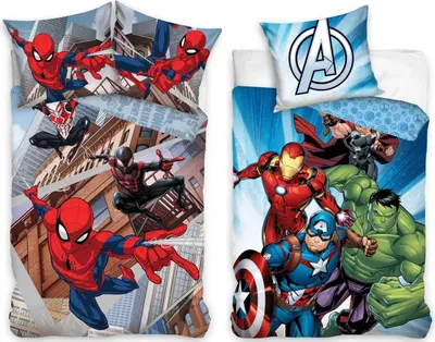 Produktbild von Spiderman & Avengers - 2 x Bettwäsche-Set Doppelpack, 135x200 & 80x80