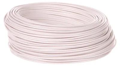 Imagen del producto de HELU KABEL H05V-K 1X0,75mm² BLANCO (blanco), cable de un solo hilo, PVC blanco, diámetro exterior 2,7mm, embalaje de 100 metros, tensión nominal Uo/U 300V/500V - 1
