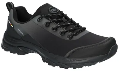 Produktbild von American Club WT279, Herren Trekkingschuhe Softshell Memory Foam System, Wanderschuhe bequem, Schwarz/Grau 45