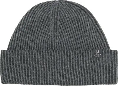 Produktbild von Marc O'Polo Beanie Mütze Knitted Hat Tuck Structure Graphite Grey Melange dunkelgrau