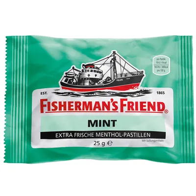 Zdjęcie produktu dla Fishermans Friend Mint świeże pastylki mentolowe z cukrem 25g