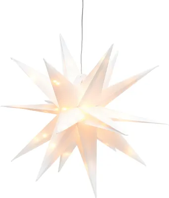Produktbild von VBS Außenstern mit LED Beleuchtung, Weiß, ideal für Advents- und Weihnachtsdeko