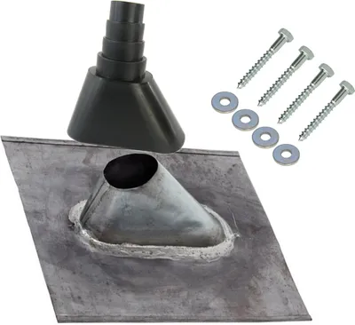 Produktbild von PremiumX SAT Dachsparrenhalter Montage Set Sparrenhalter universal Blei Abdichtung für Masten schwarz