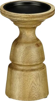 Produktbild von Mica Decorations Kerzenständer Nino mango wood 10 x 17 cm dunkel braun