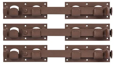Produktbild von Alberts 821951 DURAVIS® Doppeltorüberwurf, rostbraun duplexbeschichtet, Größe 423 x 70 mm, 3er Set