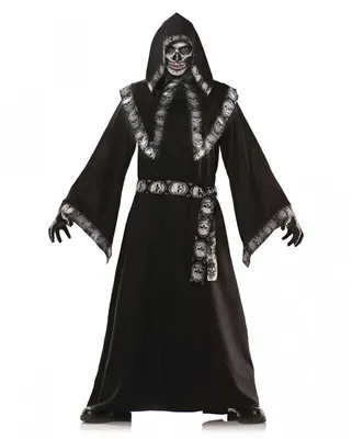 Produktbild von Sensenmann Kostüm Umhang als gruselige Halloween Verkleidung Größe: Xl-XXL 54-56