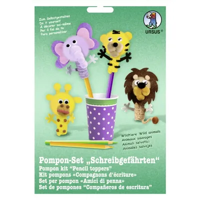 Produktbild von Pompon Set Schreibgefährten Waldtiere