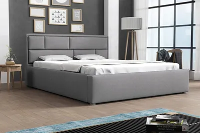Obrázok produktu pre Manželská posteľ s úložným priestorom a roštom 140x200 IVENDORF 2 - šedá 2