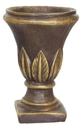 Produktbild von Casa Padrino Barock Blumentopf Antik Braun / Gold Ø 41 x H. 60 cm